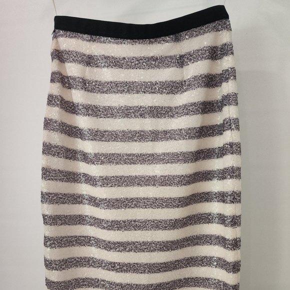 Rachel Roy - Sequined Stripped & Stretchy Pencil Skirt - Picture 1 of 8